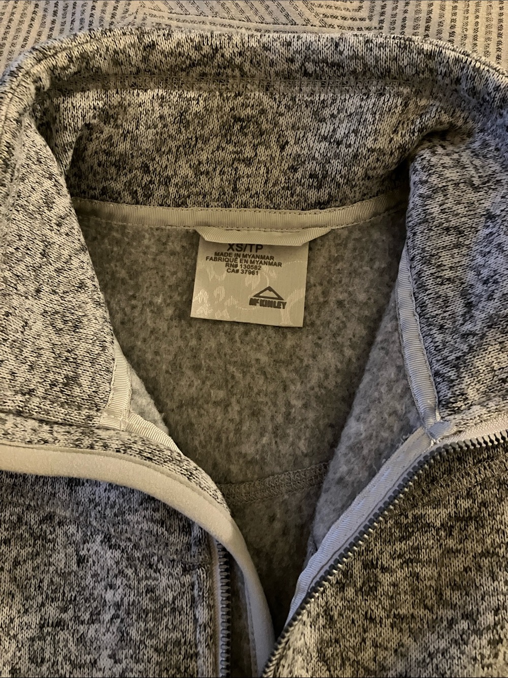 Kids' Gray Full-Zip Jacket